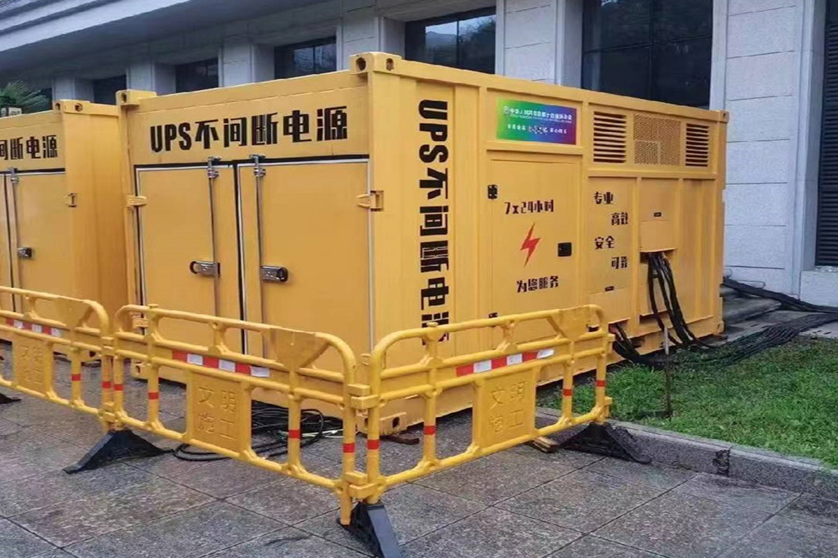 海原发电机租赁施工现场