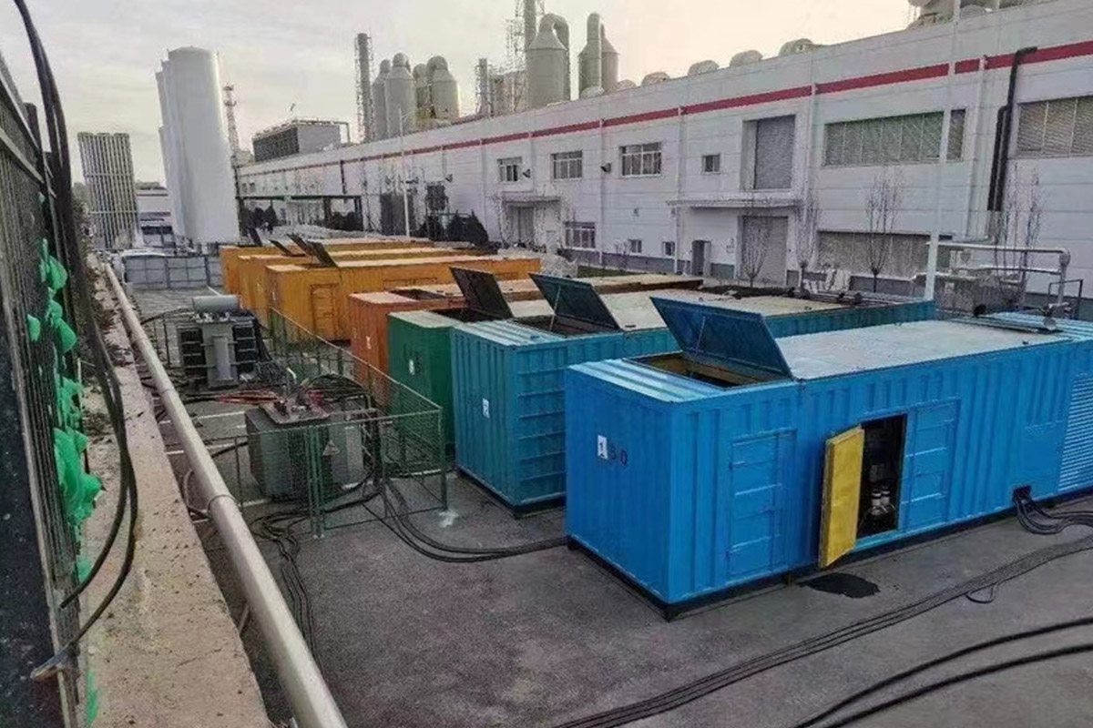 海原发电机租赁施工现场